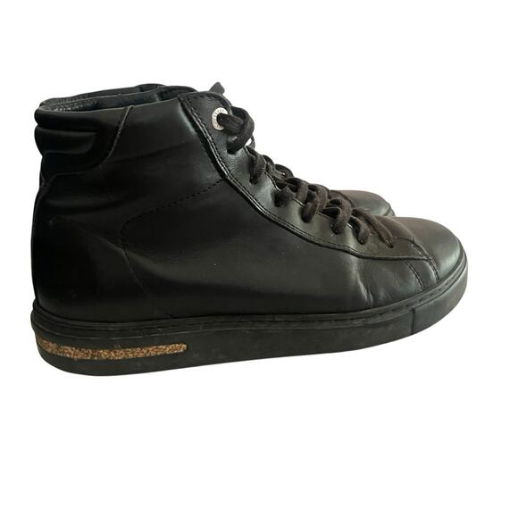 Birkenstock Bend Mid Sneaker Boot •38/W7 M5• Black Natural Leather Lace Up $185 - Picture 9 of 15